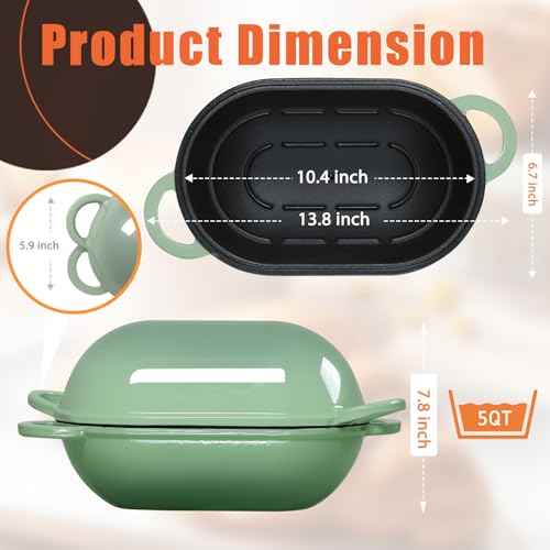 5 QT Enameled Cast Iron Sourdough Bread Oven