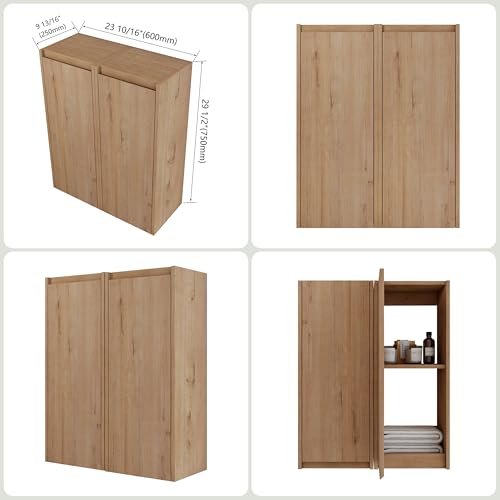 12" Bathroom Wall Cabinet Brown 2