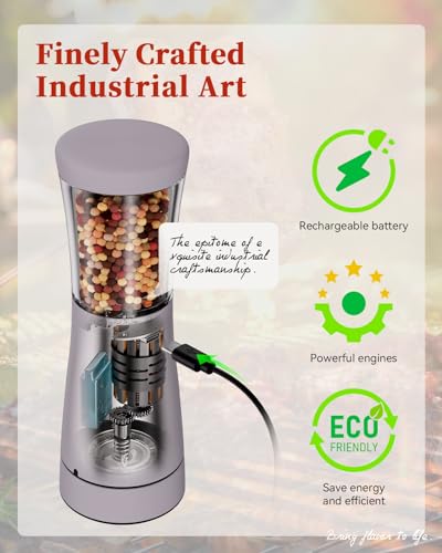 Electric Salt and Pepper Grinder Set with Storage Base (2 Count)