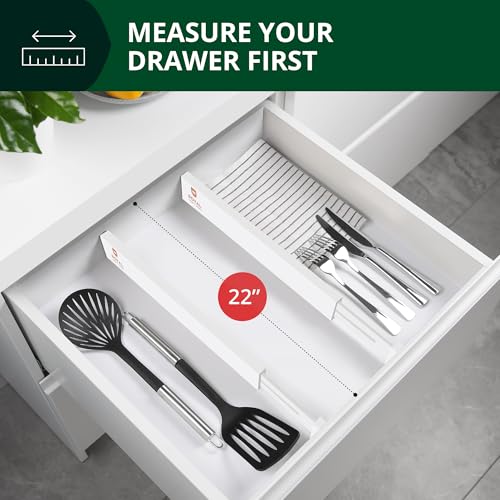 Bamboo Drawer Dividers Organizers (4 Count)