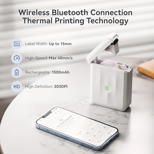 D110 Mini Label Maker Machine with Tape for Home School
