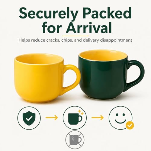 20 oz Ceramic Mug Set of 2 (2 Count)
