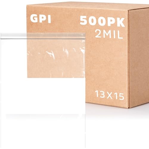 13" x 15" 2 Gallon Large Zip Bags (500 Count)