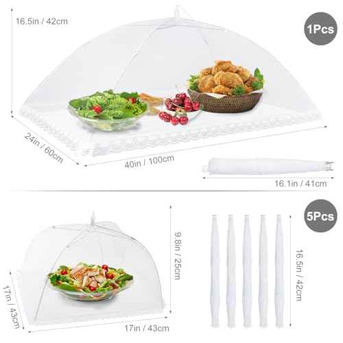 6 Pack Mesh Food Covers Pop Up