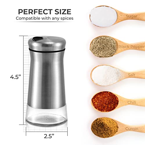 Pepper Shaker or Salt Shaker with Adjustable Pour Holes
