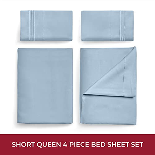 Iconic 4-PC, Ultra Soft Sheet Set (RV/Short Queen, Blue Hydrangea)
