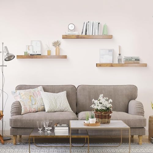 Floating Shelves for Wall Set of 3 (3 Count)