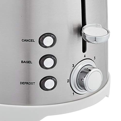 2 Slice Cool Touch Stainless Steel Toaster with 7 Browning Settings