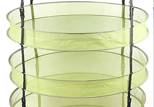 Herb Drying Rack Collapsible 2.5 ft Hanging Dry Net Rack for Hydroponic Herb Pot Vegetable Fruit Flower or Clothes Laundry