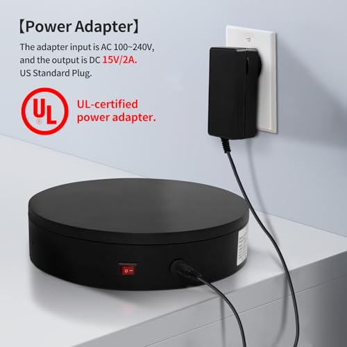 19.7In Remote Large Motorized electric turntable Rotating platform Photography Turntable Motorized lazy susan Base giratoria para for Photography
