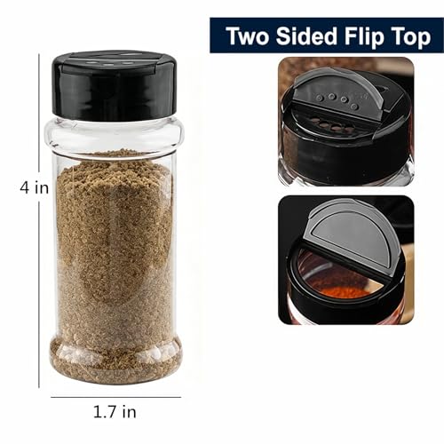 24 Pcs 3 Oz Spice Jars Plastic Seasoning Containers (24 Count)