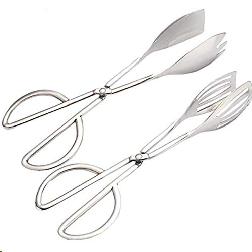 2 PACK Salad Tongs for Serving Buffet Party Catering with Stainless Steel Cooking Kitchen Tongs 10.3"