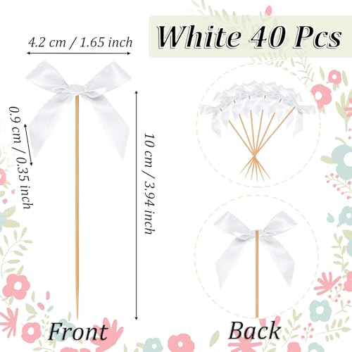 Black Bow Cupcake Toppers (40 Count)