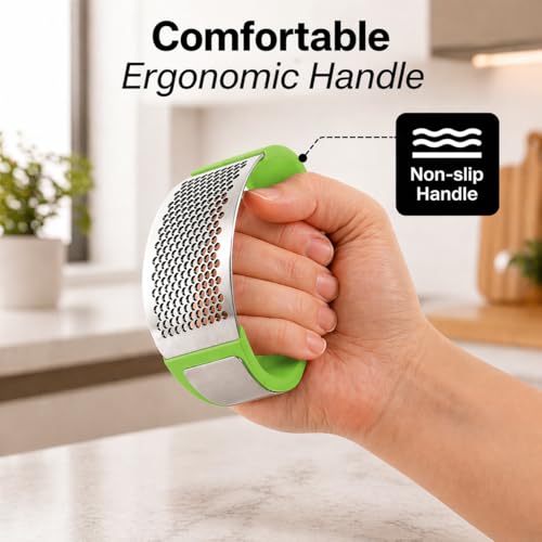 Stainless Steel Garlic Press Rocker Set