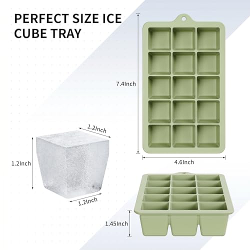 Silicone Ice Cube Tray 2 Pack (2 Count)