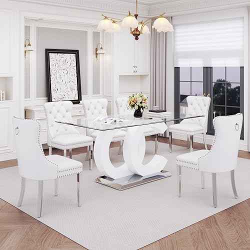 7 Piece Glass Dining Table Set for 6 (7 Count)
