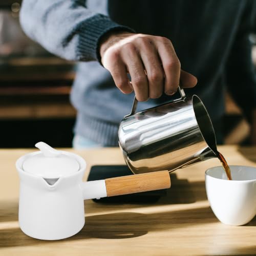 Enamel Milk Pot 350ml Mini Butter Warmer Non