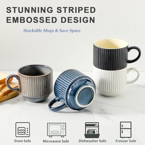 Coffee Mug Set of 4 with Holder