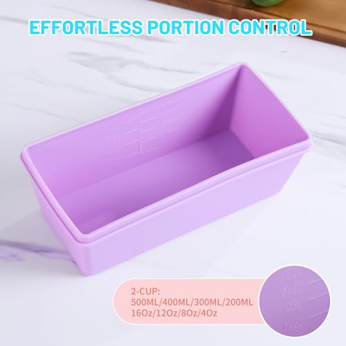 2 Cup Silicone Freezer Molds with Lids (4 Count)