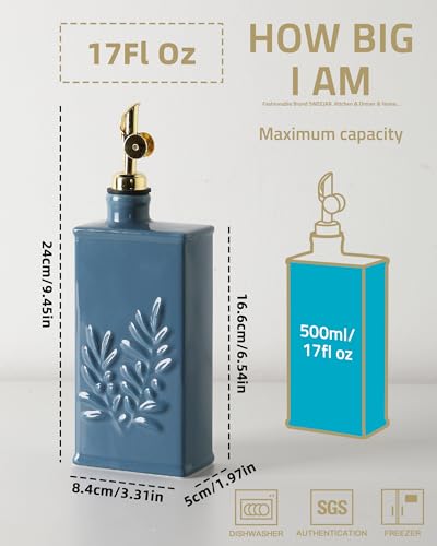 Sweejar Ceramic Olive Oil Dispenser Bottle for Kitchen