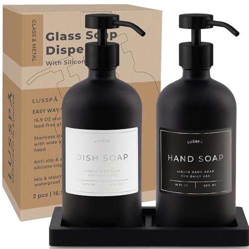 Glass Soap Dispenser Set of 2 (2 Count)