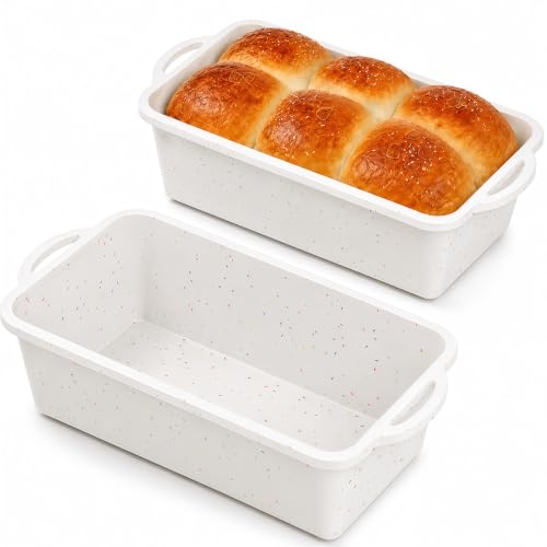 2 Pack 8.5x4.5 Standard Silicone Loaf Pans (4 Count)