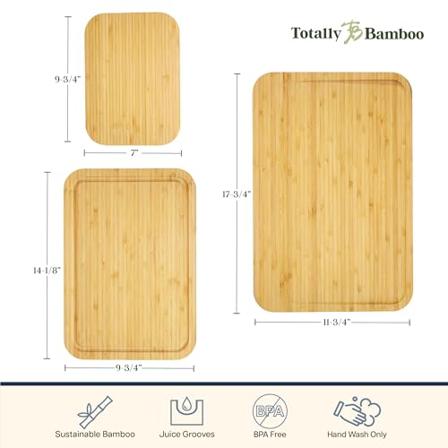 3 Piece Bamboo Cutting Board Set (3 Count)