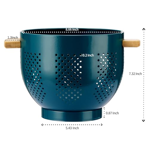 Metal Colander with Wood Handle