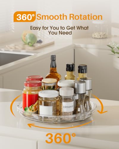 4 Pack Lazy Susan Organizer 9 inch Lazy Susan Turntable for Cabinet