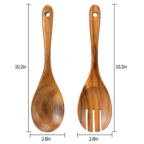 10.2in Wood Salad Servers