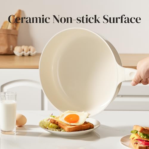 Ceramic Frying Pan with Glass Lid