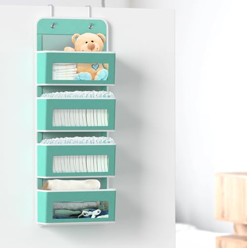 4 Clear Pocket Over Door Hanging Organizer