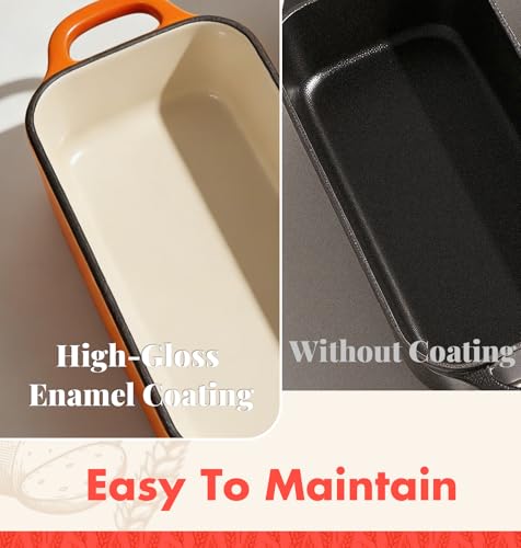 2 IN 1 Cast Iron Bread Loaf Pan with Lid