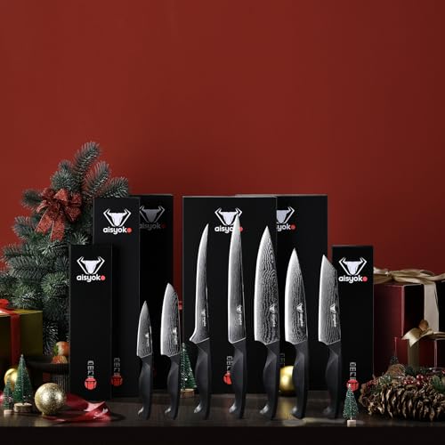 Professional Chef Knife 6.5" Damascus Kitchen Knife 8C High carbon stainless steel Super sharp