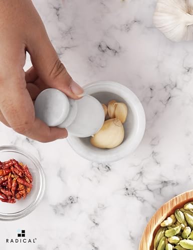 Marble Mortar and Pestle Set Small Spice Grinder & Herb Grinder