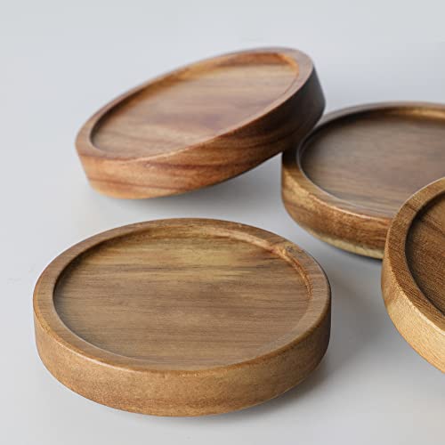 15 OZ Glass Jars with Airtight Acacia Wood Lids (4 Count)