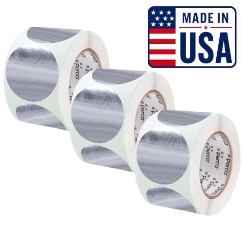 Metallic Silver Perforated Round Circle Dot Sticker 4 (3 Count)