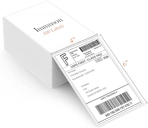 Fanfold 4 x 6 Direct Thermal Labels White Perforated Shipping Labels 500 Labels