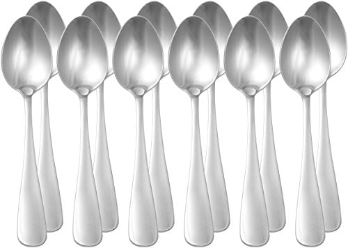 Stainless Steel Dishwasher Safe Dinner Spoons with Round Edge (12 Count)