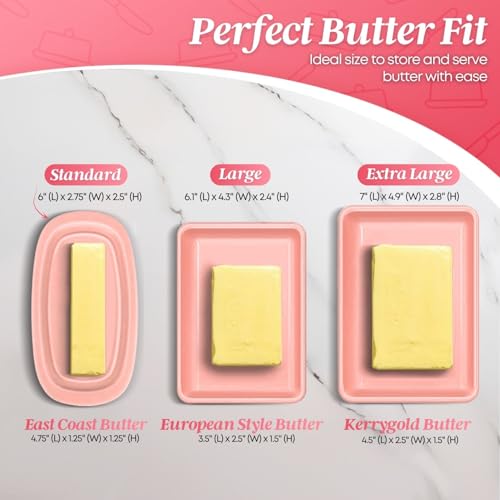 Standard Ceramic Butter Dish with Lid for Countertop