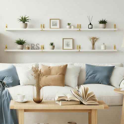 23.6in Floating Shelves for Wall Home Decor (6 Count)