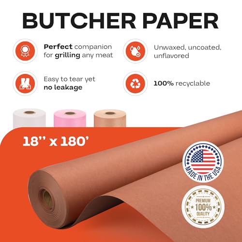 Peach Butcher Paper 18" x 2160" (270 Sq Ft)