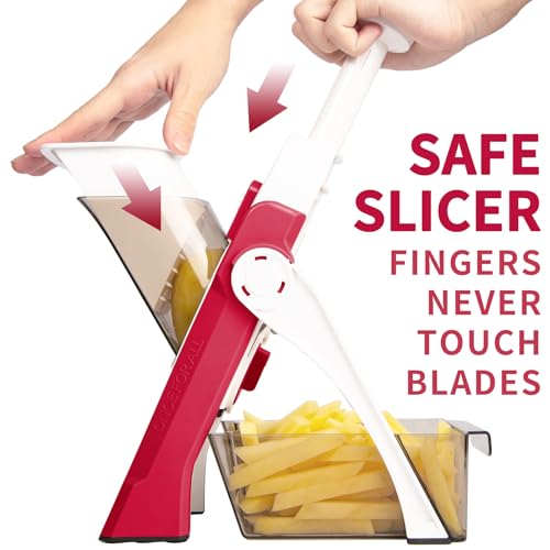 Safe Mandoline Slicer 5 in 1 Vegetable Cutter