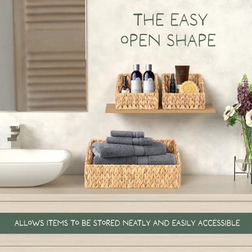 Set of 3 Handwoven Storage Baskets (3 Count)