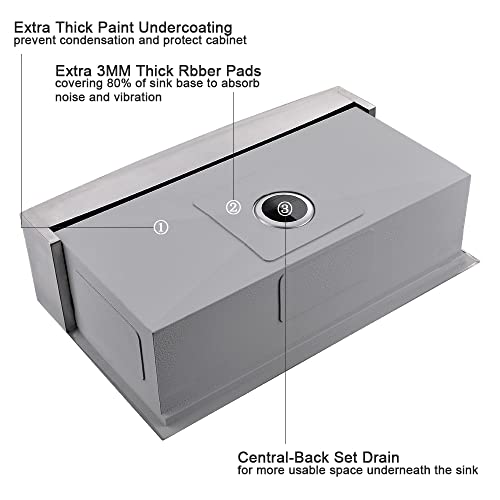 33Inch Farmhouse Kitchen Sink Workstation
