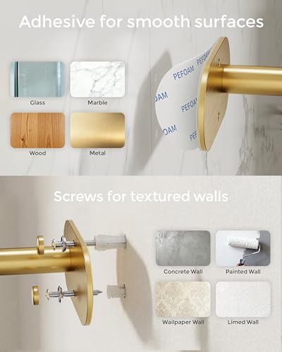 Gold Paper Towel Holder Under Cabinet with Damping Self Adhesive