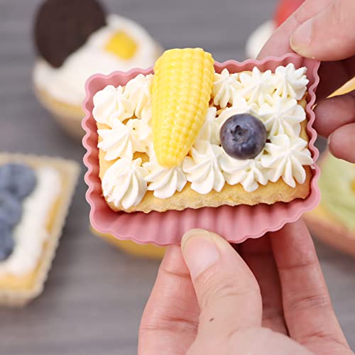 24Pack Silicone Muffin Baking Cups Cupcake Liners Lunch Box Bento Dividers (24 Count)