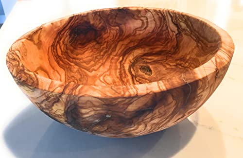 12" Artisan Olive Wood Serving Bowl