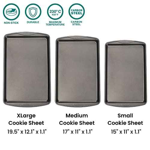 Nonstick Cookie Sheet 13" baking area