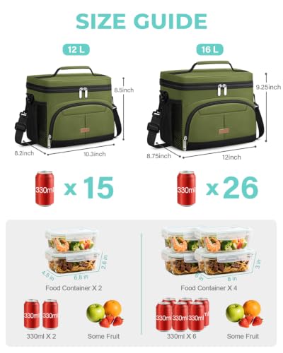 Lunch Box for Men Women Insulated Lunch Tote Cooler Bag Lunchbox